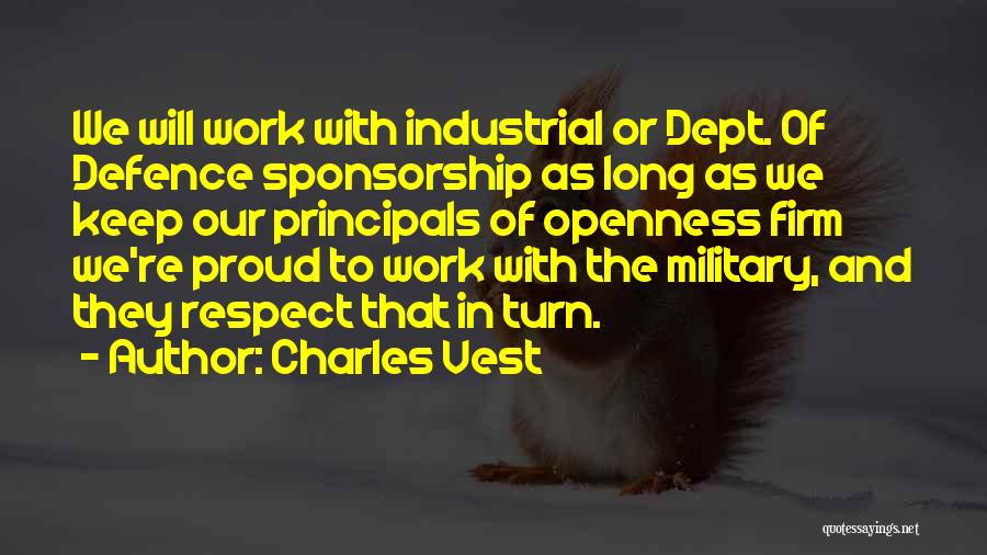 Sponsorship Quotes By Charles Vest