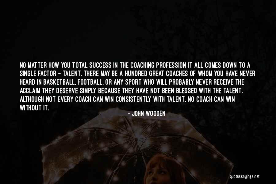 Sports Coach Quotes By John Wooden