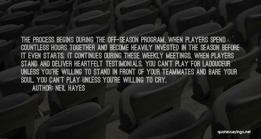 Sports In High School Quotes By Neil Hayes