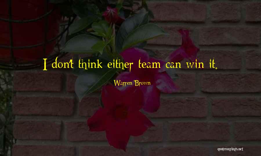 Sports Leadership Quotes By Warren Brown Sports Leadership Quotes By Warren Brown