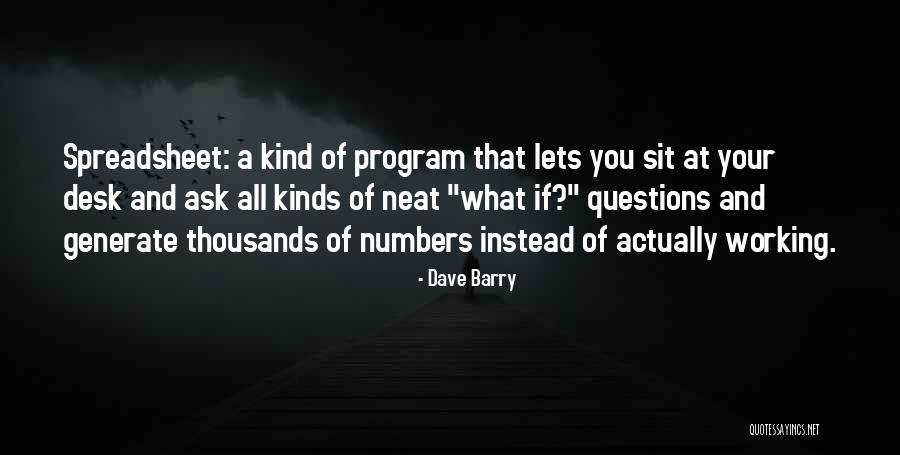 Spreadsheet Quotes By Dave Barry