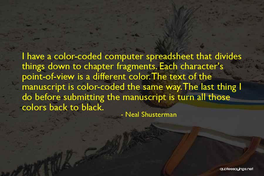 Spreadsheet Quotes By Neal Shusterman