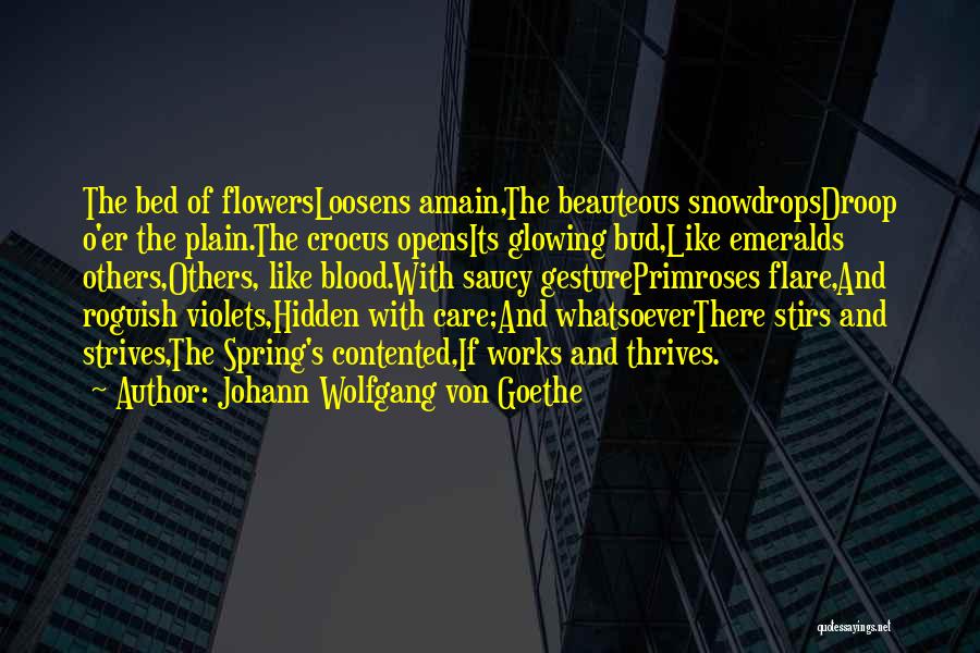 Spring Flowers Quotes By Johann Wolfgang Von Goethe