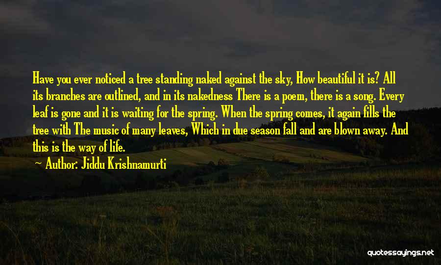 Spring Leaf Quotes By Jiddu Krishnamurti