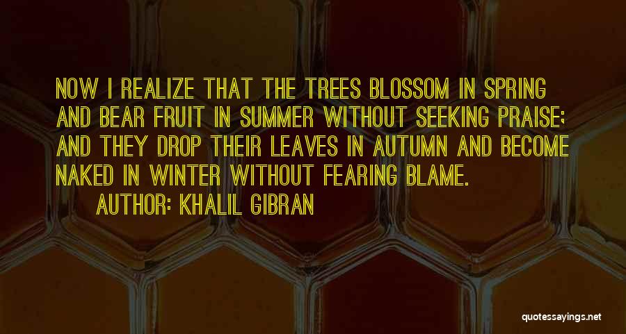 Spring Summer Autumn Winter And Spring Quotes By Khalil Gibran