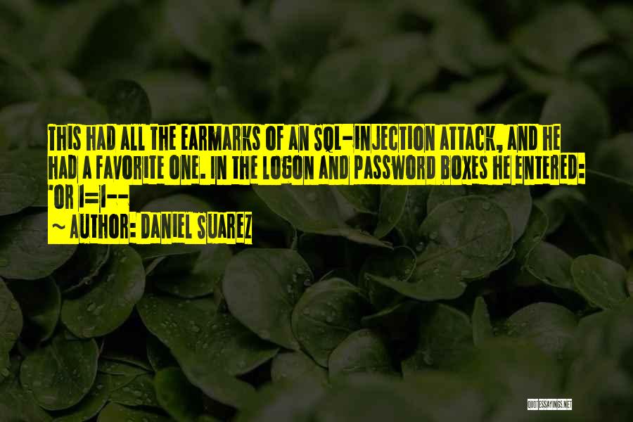 Sql Injection Quotes By Daniel Suarez