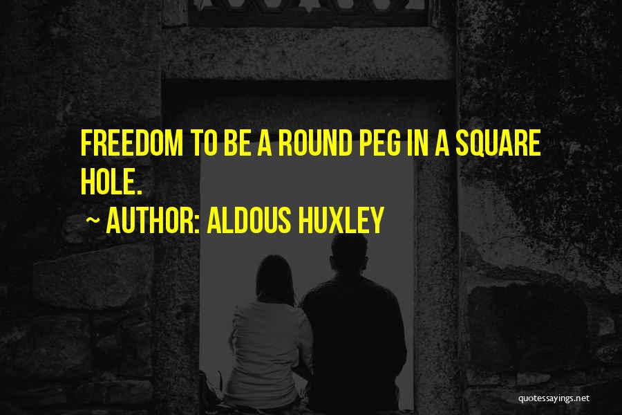 Square Peg Round Hole Quotes By Aldous Huxley