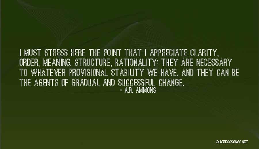 Stability And Change Quotes By A.R. Ammons