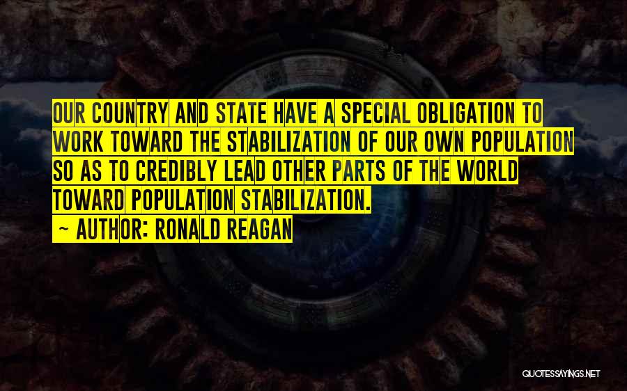 Stabilization Quotes By Ronald Reagan
