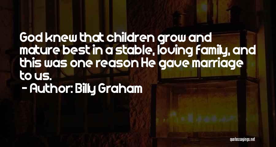 Stable Family Quotes By Billy Graham