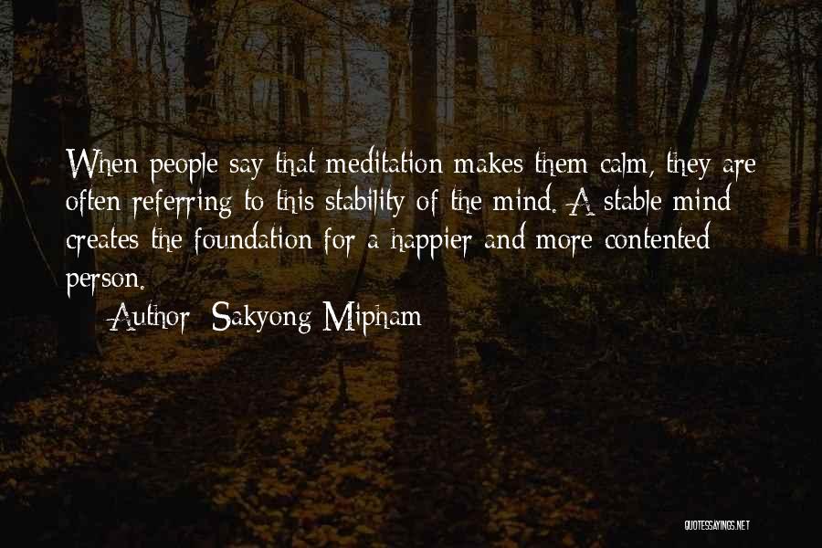 Stable Foundation Quotes By Sakyong Mipham