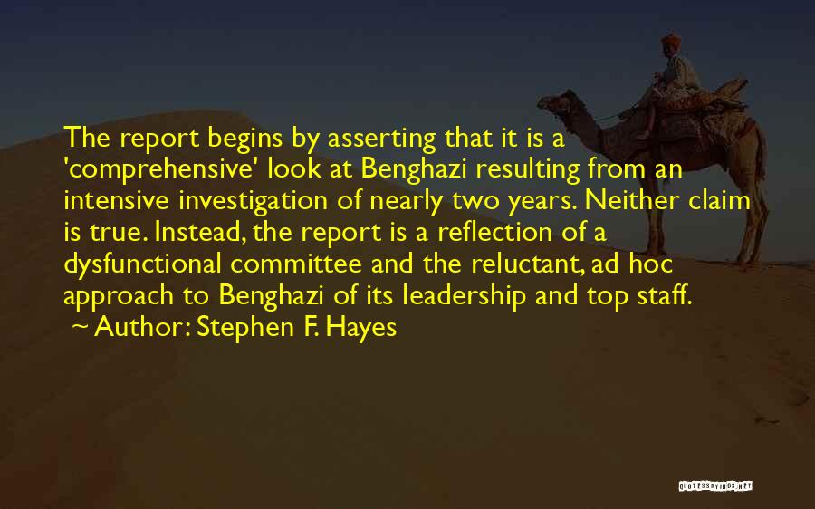 Staff Quotes By Stephen F. Hayes