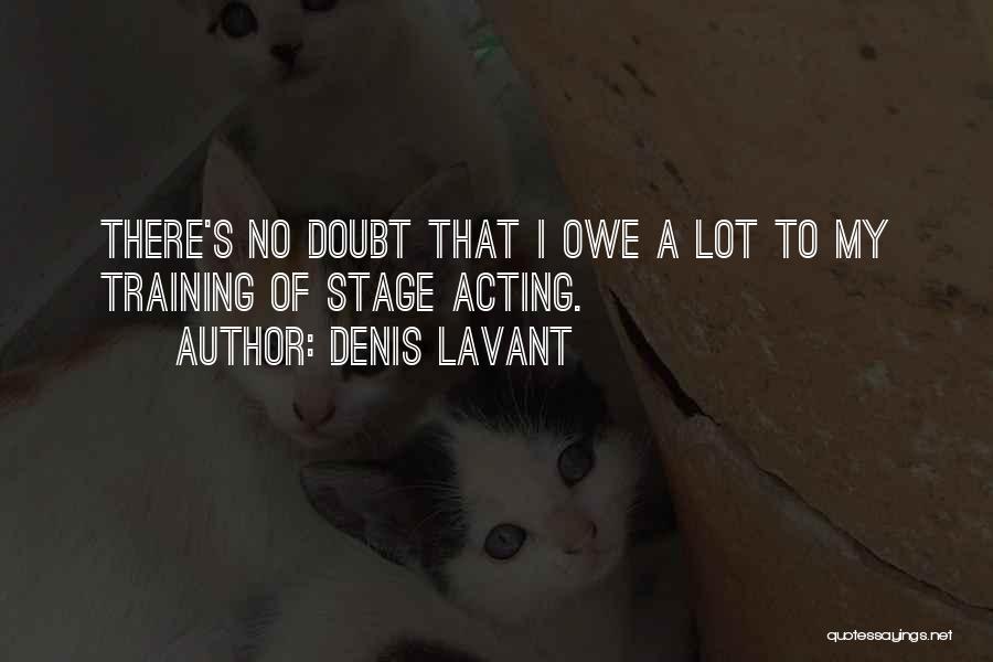 Stage Acting Quotes By Denis Lavant