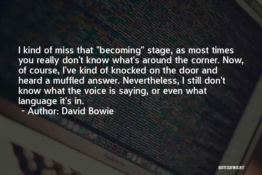Stage Door Quotes By David Bowie