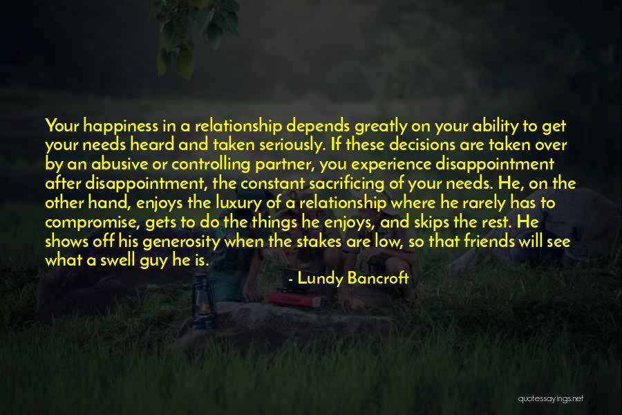 Stakes Quotes By Lundy Bancroft