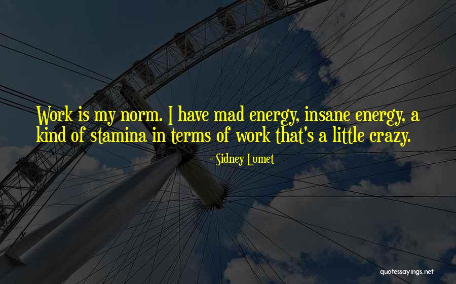 Stamina Quotes By Sidney Lumet Stamina Quotes By Sidney Lumet