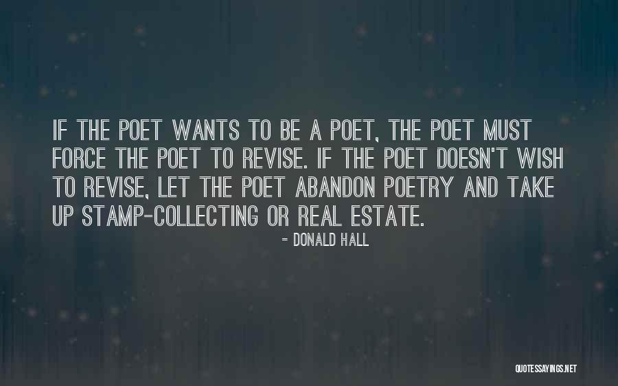 Stamp Collecting Quotes By Donald Hall