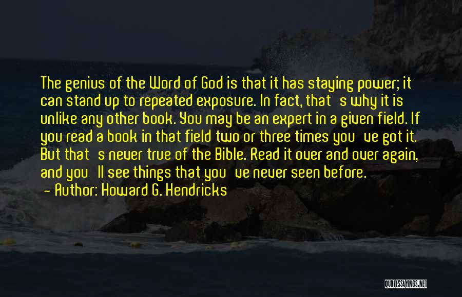 Stand By Your Word Quotes By Howard G. Hendricks