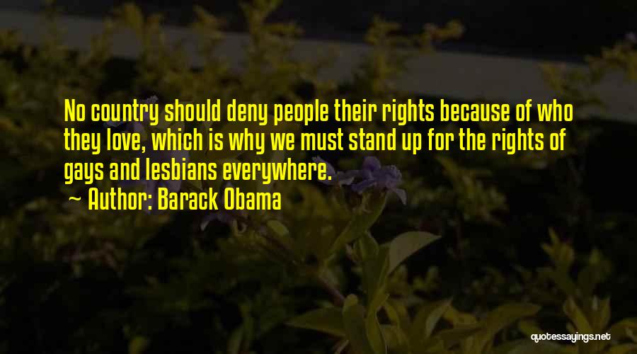 Stand For Love Quotes By Barack Obama