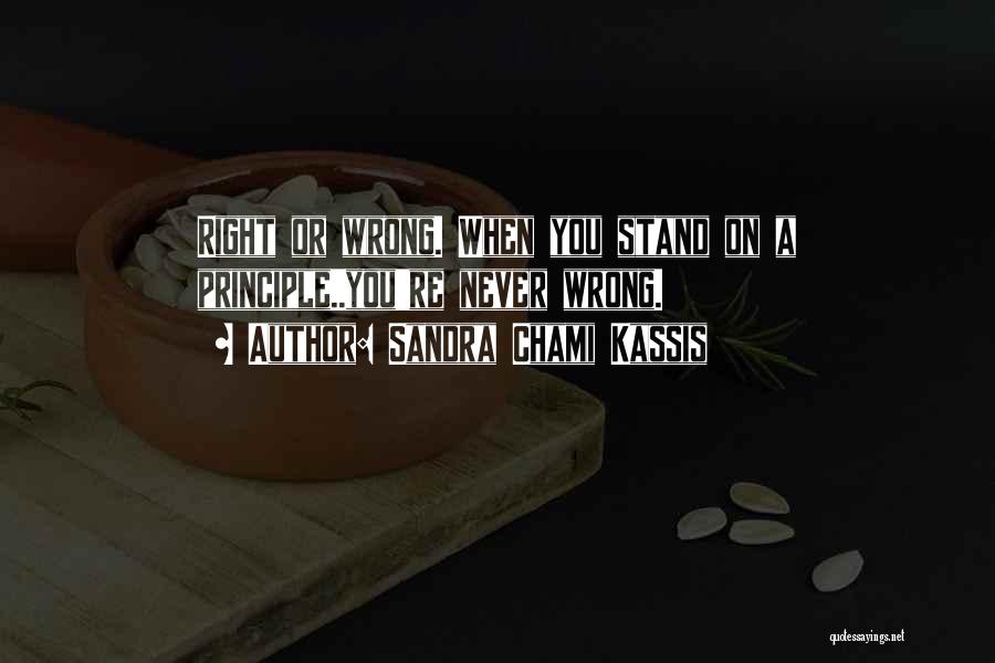 Stand On Principle Quotes By Sandra Chami Kassis