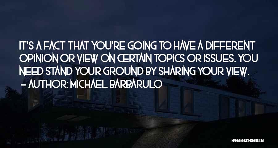 Stand On Your Ground Quotes By Michael Barbarulo