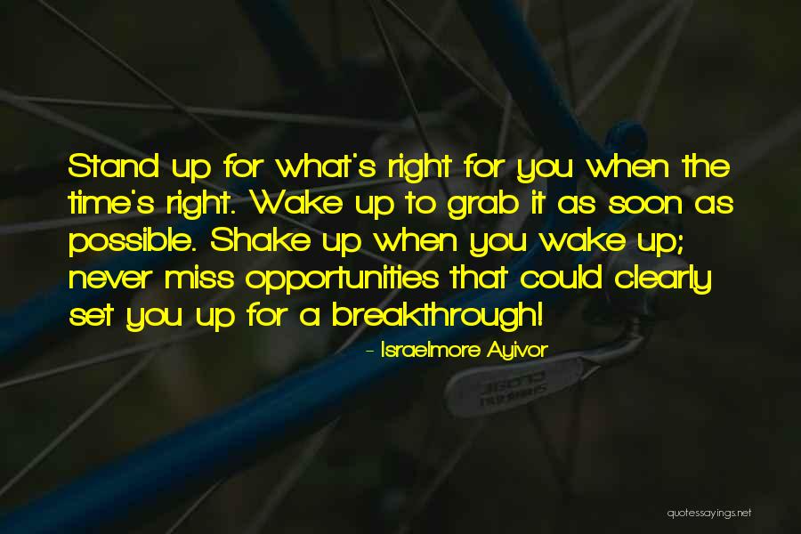 Stand Up For What Right Quotes By Israelmore Ayivor