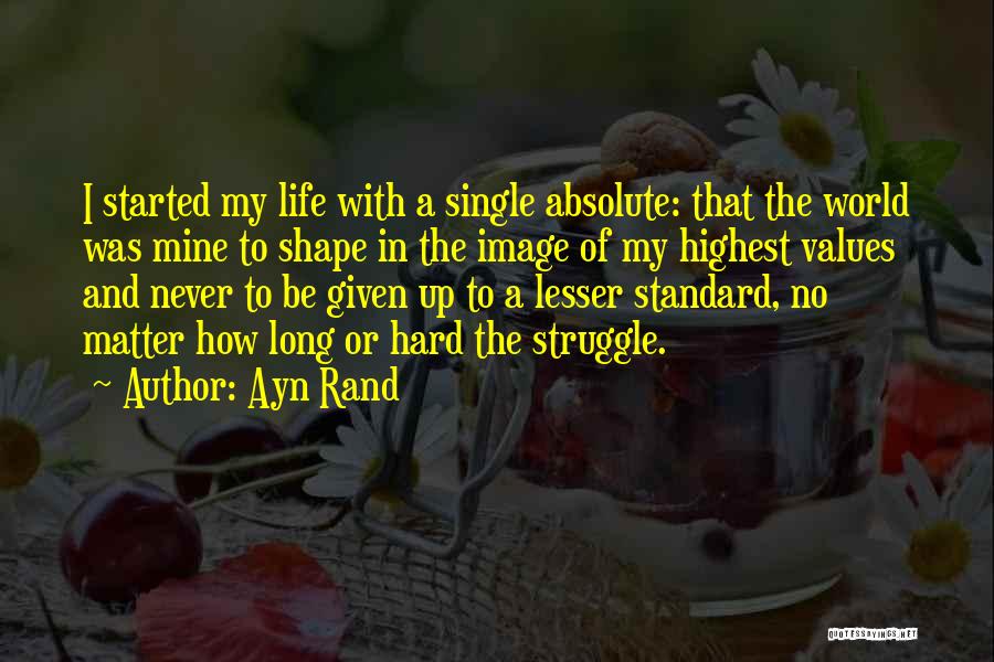 Standard Of Life Quotes By Ayn Rand