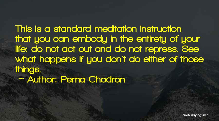 Standard Of Life Quotes By Pema Chodron