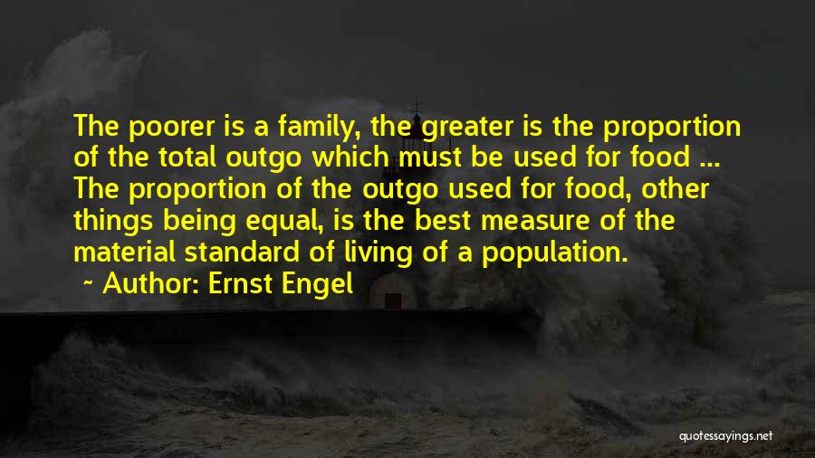 Standard Of Living Quotes By Ernst Engel