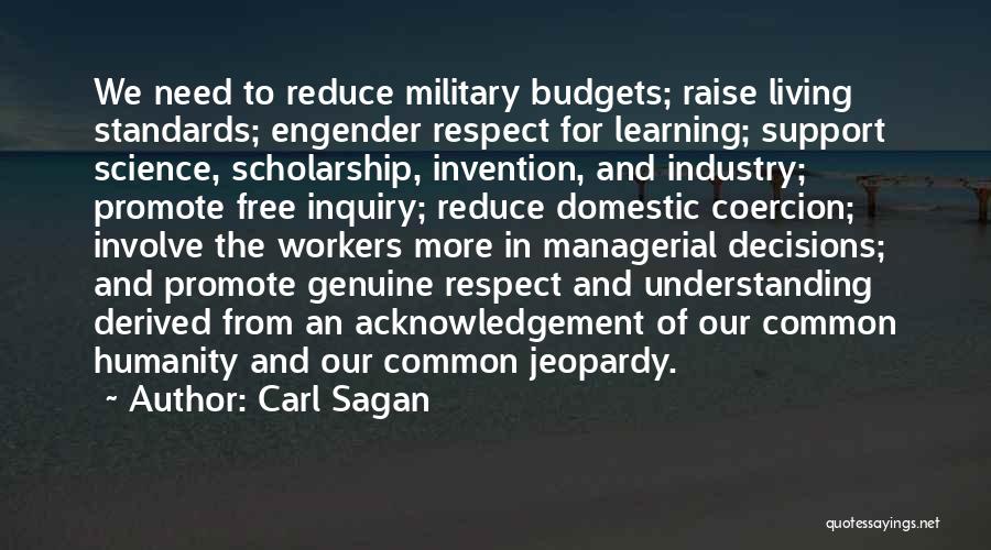 Standards And Respect Quotes By Carl Sagan