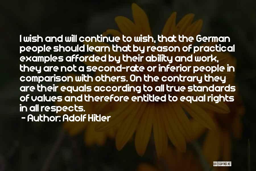 Standards And Values Quotes By Adolf Hitler