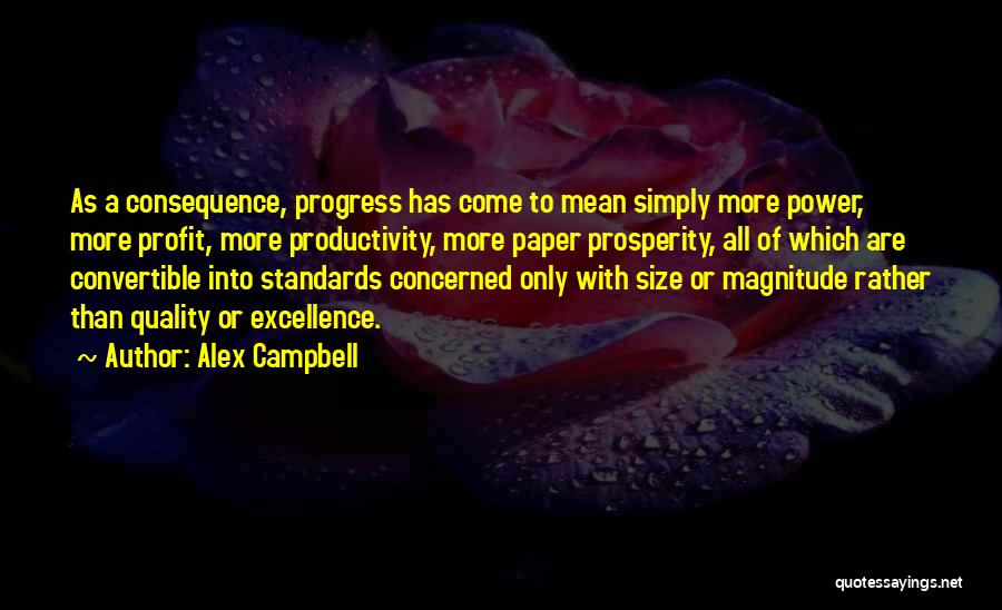 Standards Of Excellence Quotes By Alex Campbell