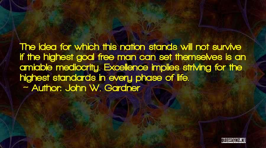 Standards Of Excellence Quotes By John W. Gardner