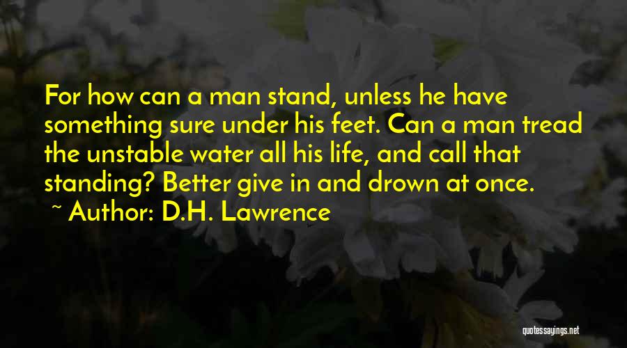 Standing For Something Quotes By D.H. Lawrence