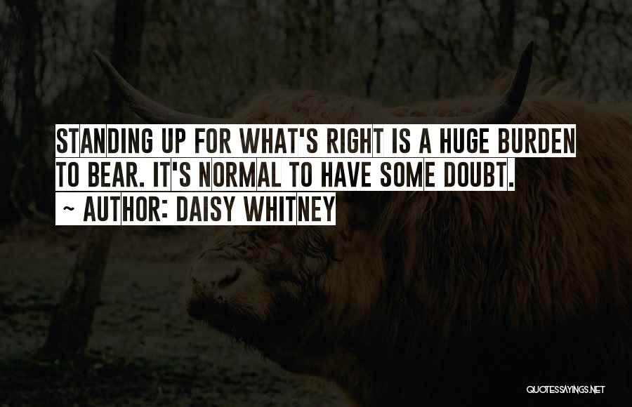 Standing For What Is Right Quotes By Daisy Whitney