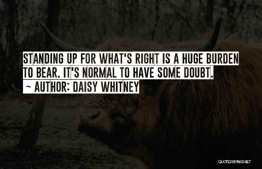 Standing For What's Right Quotes By Daisy Whitney