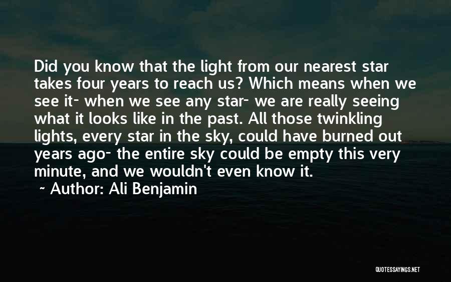 Star Lights Quotes By Ali Benjamin