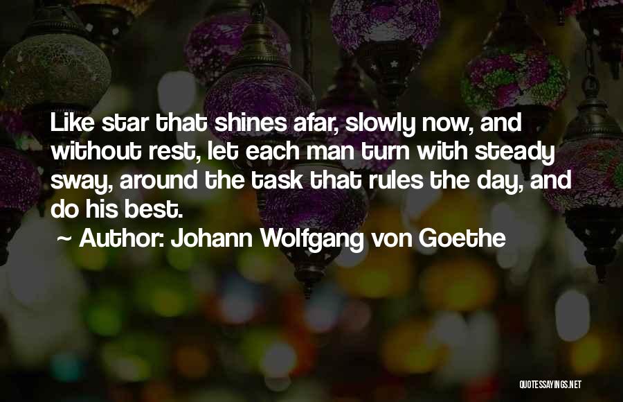 Star Shines Quotes By Johann Wolfgang Von Goethe