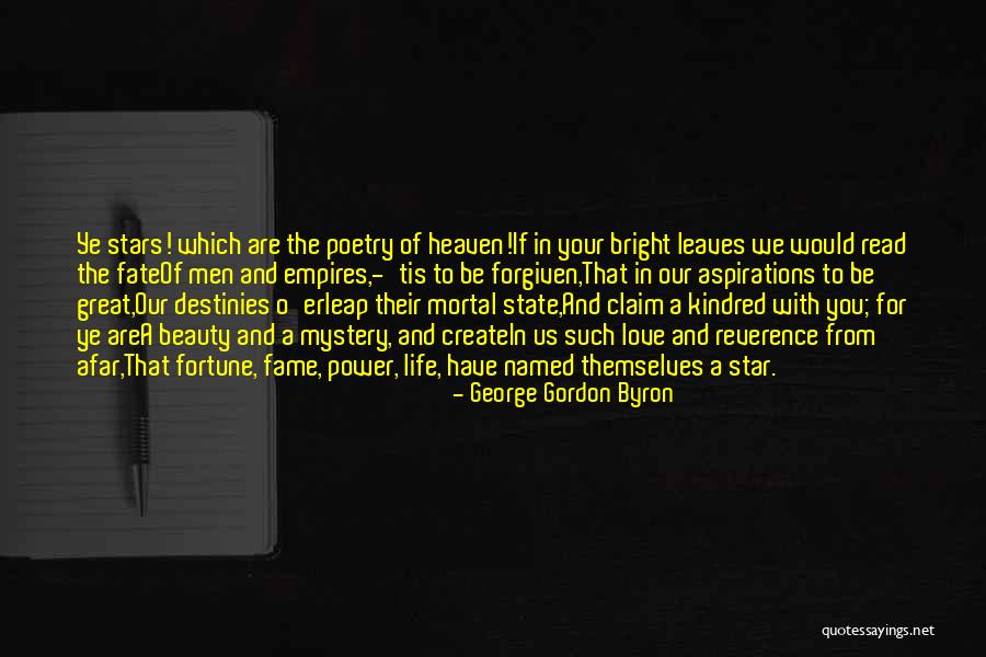 Stars And Fate Quotes By George Gordon Byron