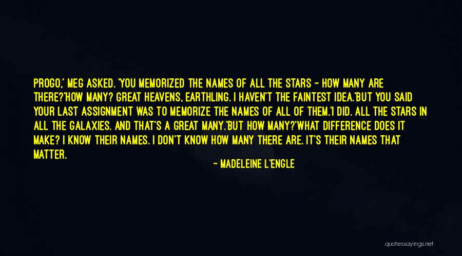 Stars And Galaxies Quotes By Madeleine L'Engle