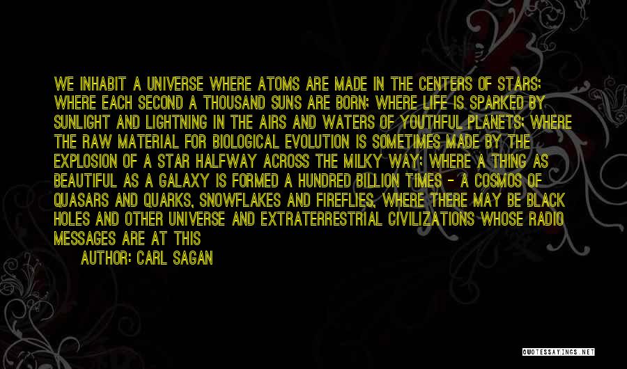 Stars And Planets Quotes By Carl Sagan