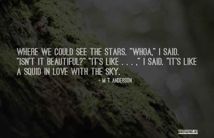 Stars In The Sky Love Quotes By M T Anderson Stars In The Sky Love Quotes By M T Anderson
