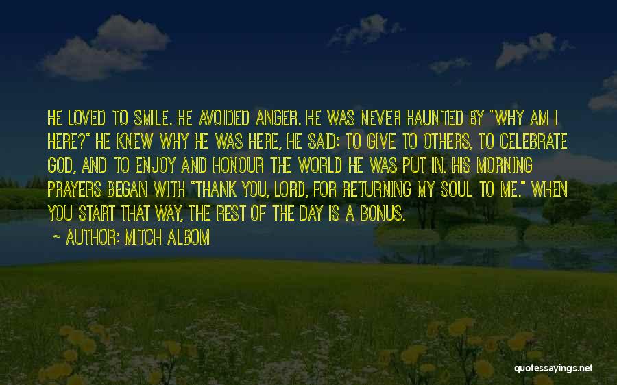 Start A Day With Smile Quotes By Mitch Albom