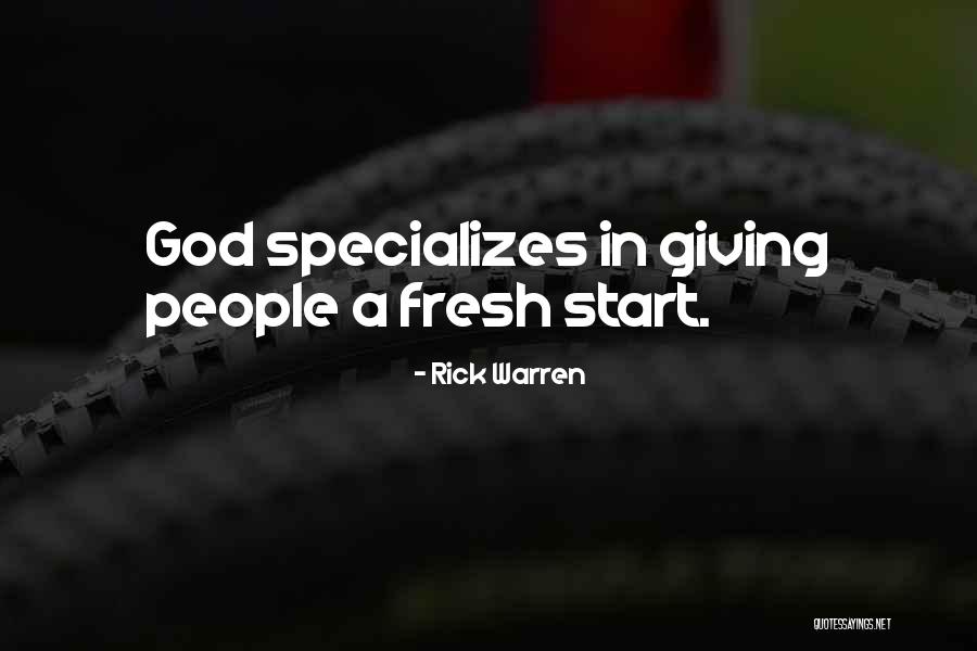 Start Fresh Quotes By Rick Warren