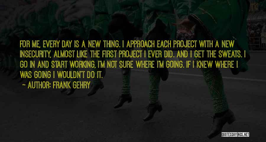 Start New Thing Quotes By Frank Gehry
