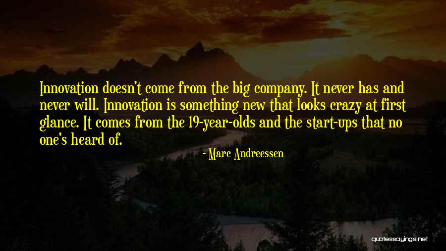 Start Of Something New Quotes By Marc Andreessen