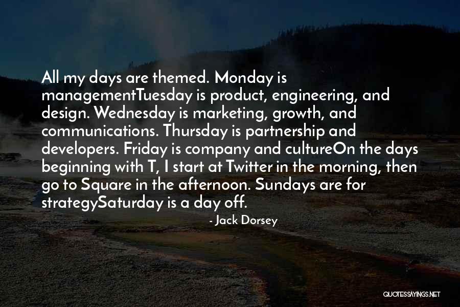 Start Off The Day Quotes By Jack Dorsey Start Off The Day Quotes By Jack Dorsey