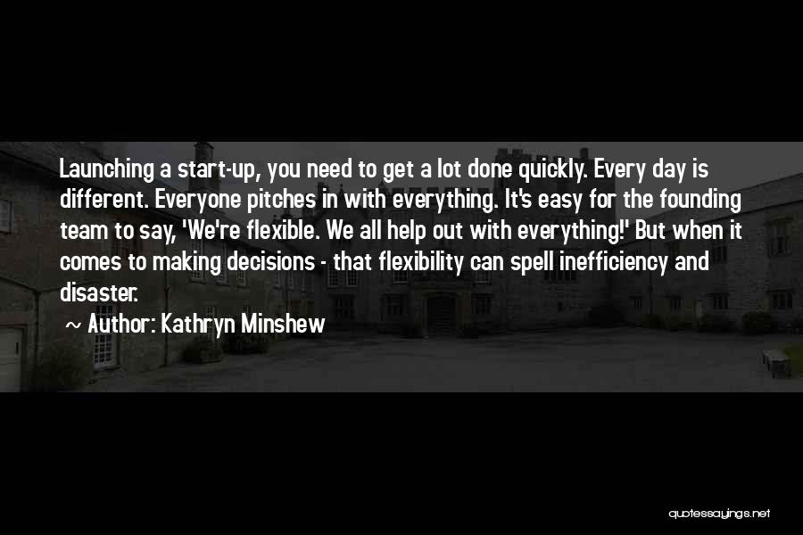 Start Up Day Quotes By Kathryn Minshew