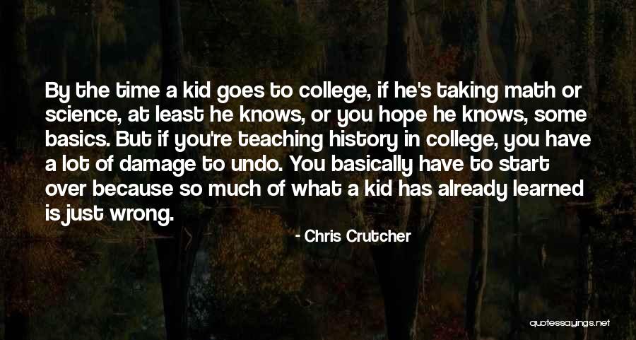 Start With The Basics Quotes By Chris Crutcher Start With The Basics Quotes By Chris Crutcher