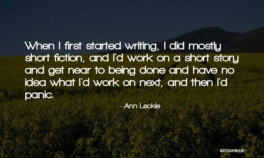 Started To Work Quotes By Ann Leckie Started To Work Quotes By Ann Leckie
